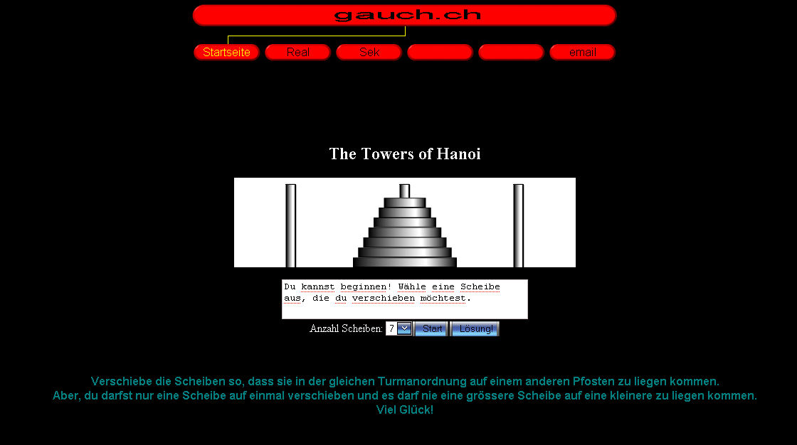 Klick hier / Spiel - Turm von Hanoi